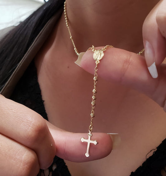 Rosario Niño/Dama Oro Laminado 18k