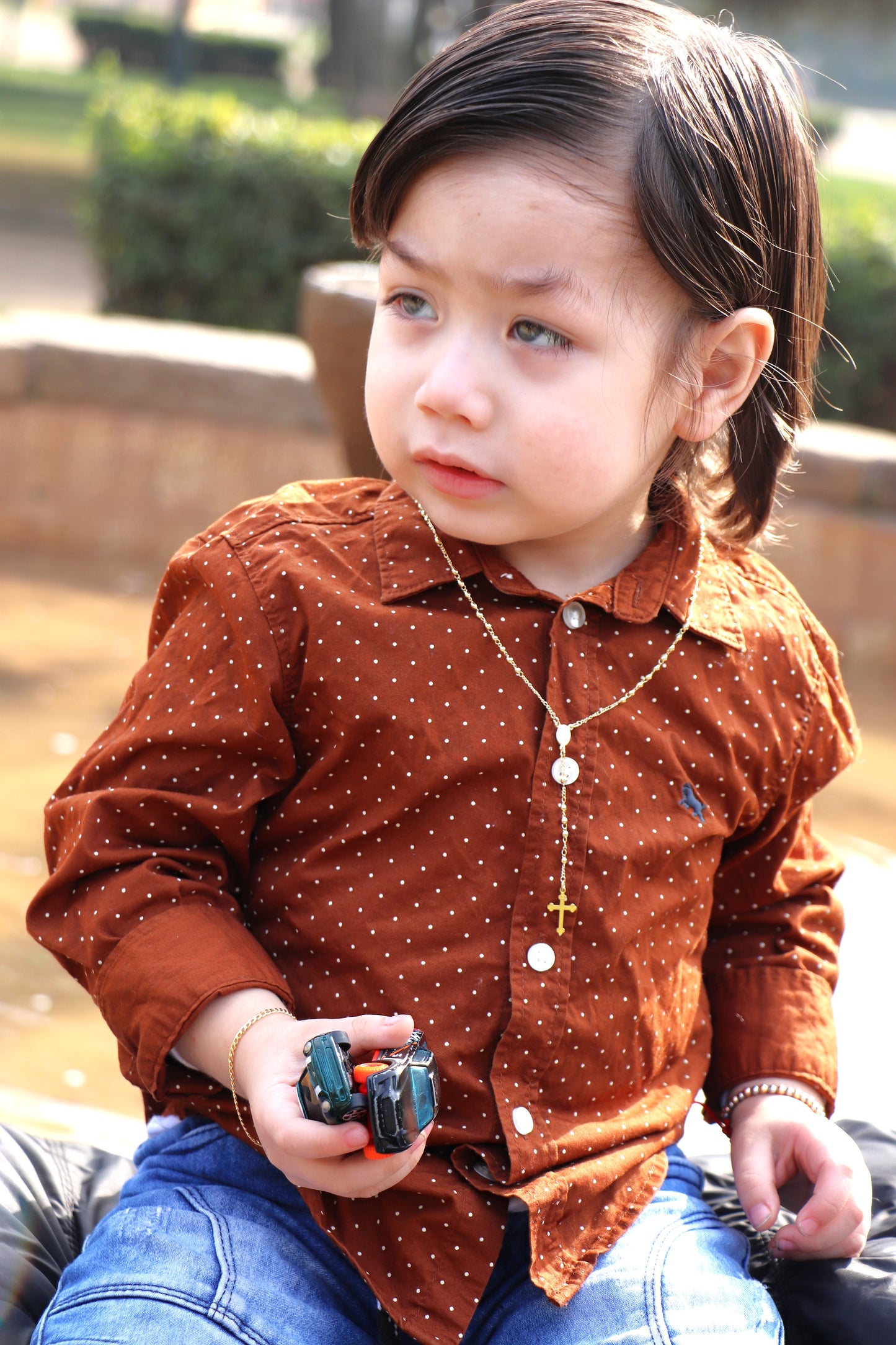 Rosario Niño/Dama Oro Laminado 18k