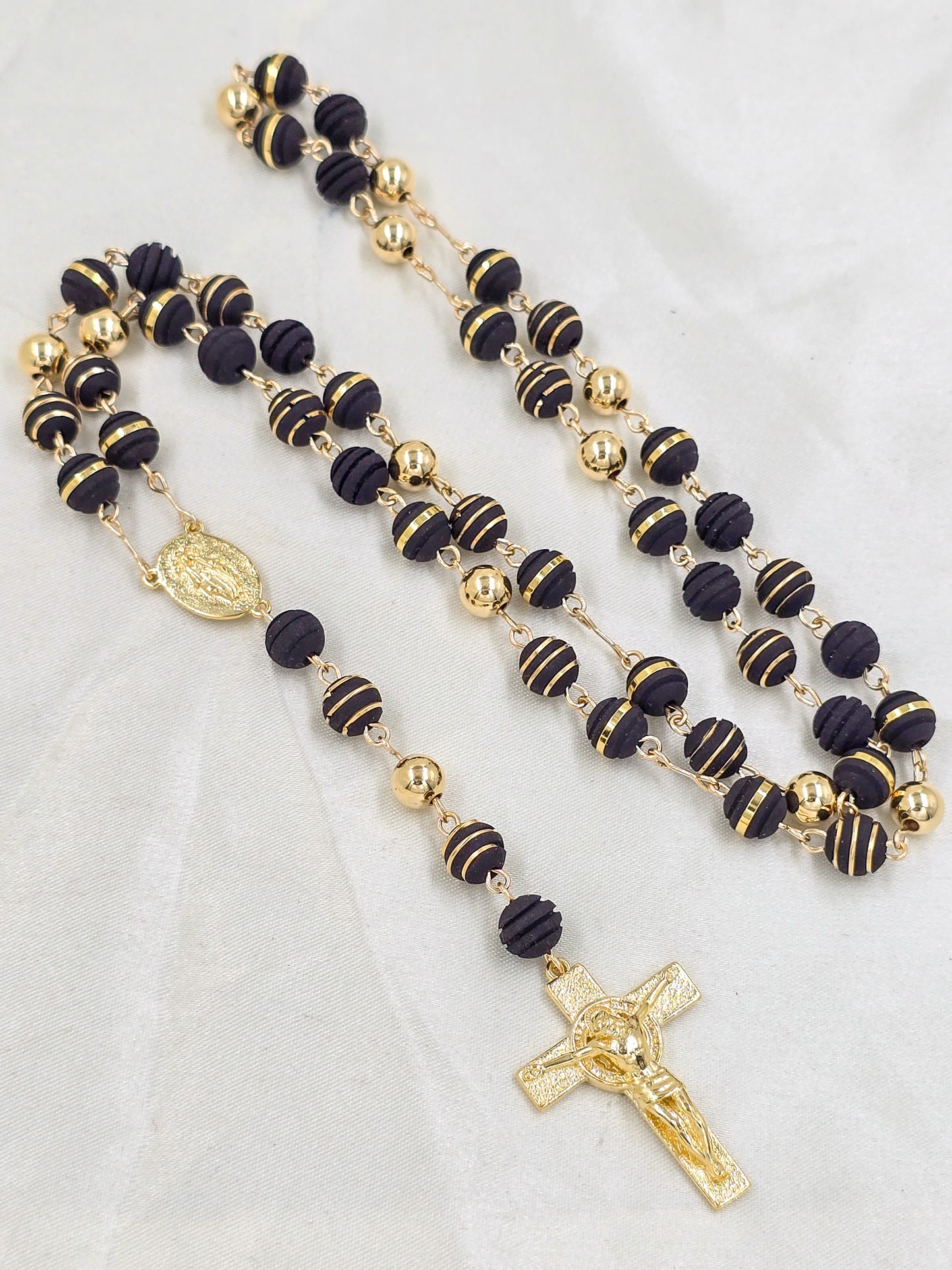 Rosario En Oro Laminado 18K