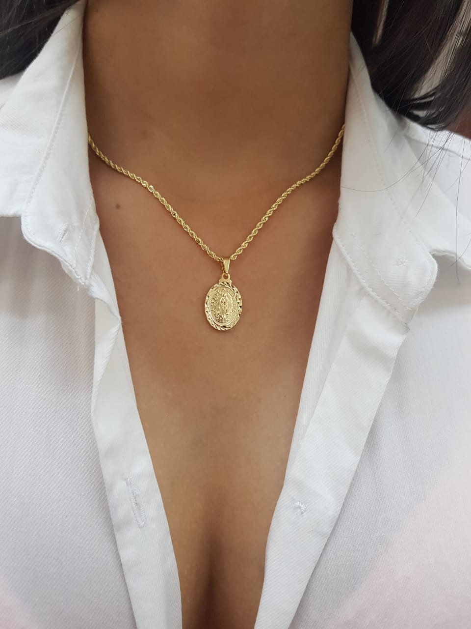 Cadena Tejido Tourbillon Oro Laminado 18k