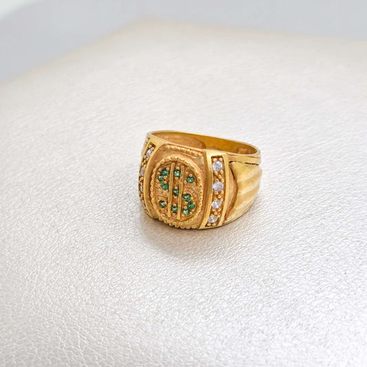 Anillo Signo Pesos En Oro Laminado 18K