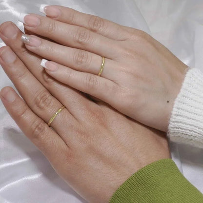 Anillo Alianza Oro Laminado 18k