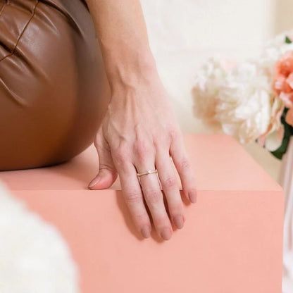 Anillo Promise Circonias Ajustable oro laminado 18k