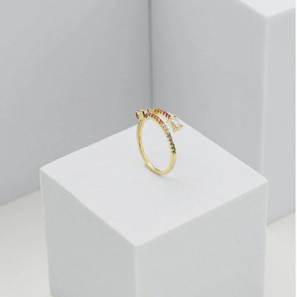 Anillo Sunrises Ajustable Oro Laminado 18k