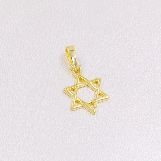 Colgante Estrella De David Oro Laminado 18k