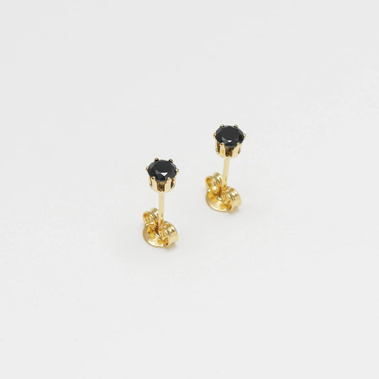 Aros Topos Circón Redondo Oro Laminado 18k