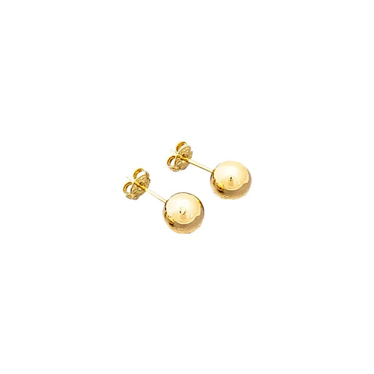 Arete Topo Balín 8mm Oro Laminado 18k