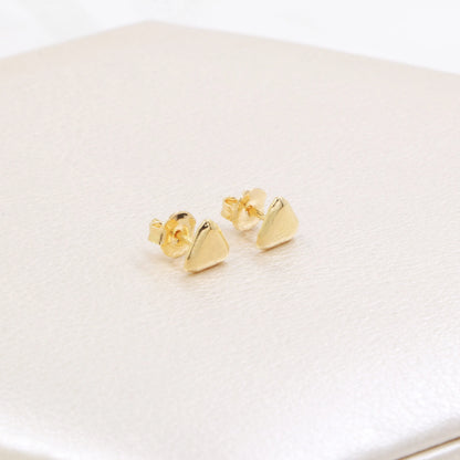 Aros Topos Triángulos Mini Oro Laminado 18k