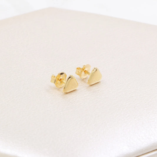 Aros Topos Triángulos Mini Oro Laminado 18k