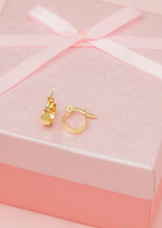 Aros Candongas Perfect Golden Oro Laminado 18K