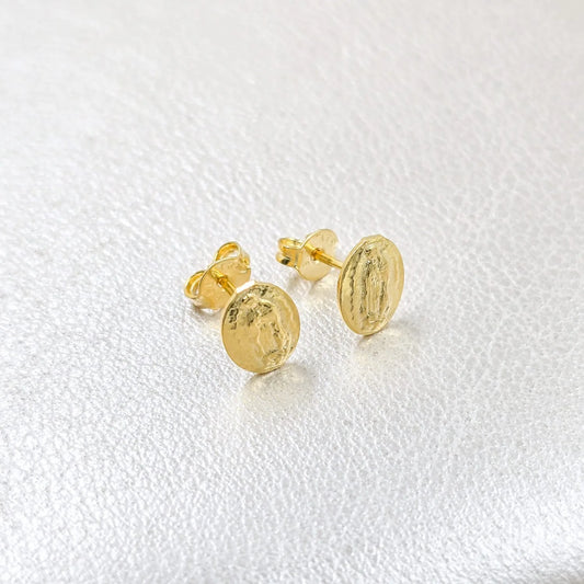 Arete Virgen Guadalupe Oro Laminado 18k