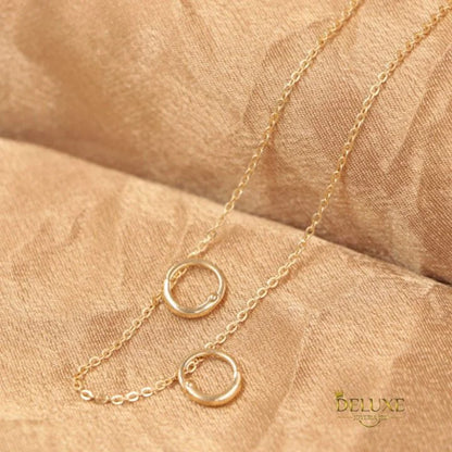 Conjunto Cadena Tejido Aros y Candongas Baby Oro Laminado 18k