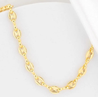 Cadena Tejido Gucci Semi-gruesa Oro Laminado 18k