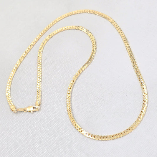 Cadena Tejido Serpiente Oro Laminado 18k