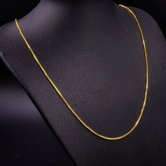 Cadena Tejido Veneciana Oro Laminado 18k