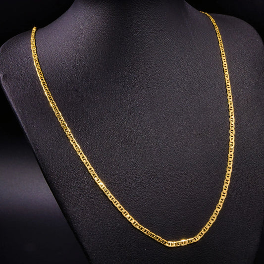 Cadena Escalera Delgada Oro Laminado 18k
