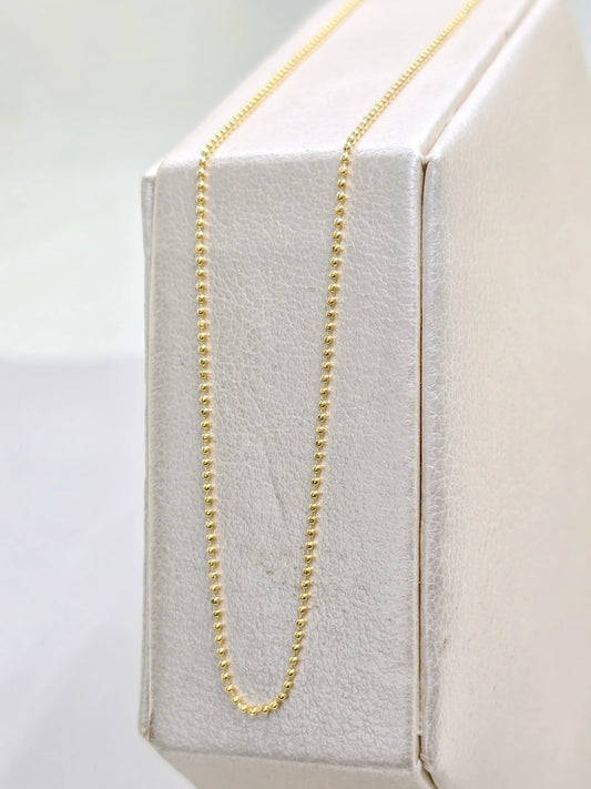 Cadena Tejido Militar Oro laminado 18k