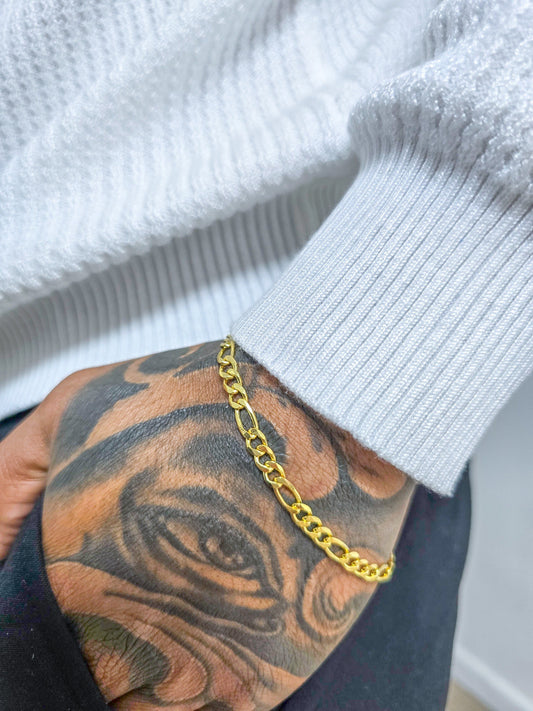 Pulsera Tejido Cartier Gruesa Oro Laminado 18k