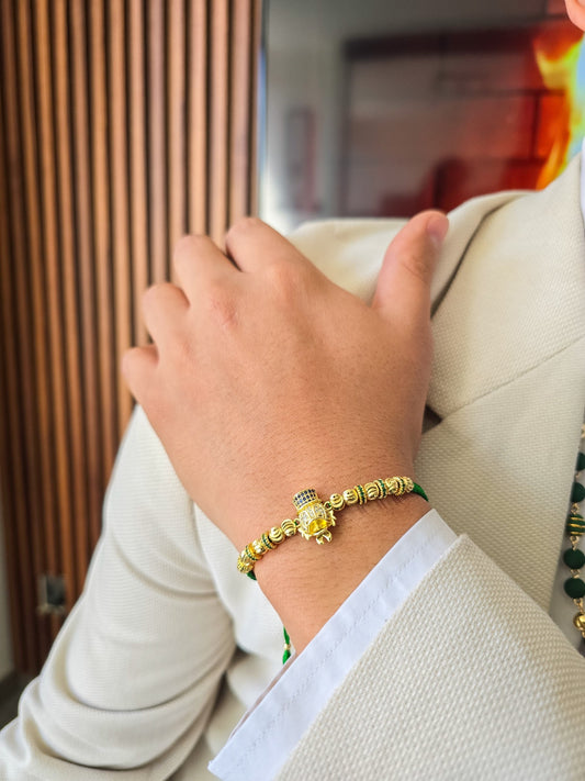 Brazalete Con Herraje Tio Rico Oro Laminado 18k