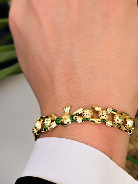 Brazalete Suerte Infinita Oro Laminado 18k