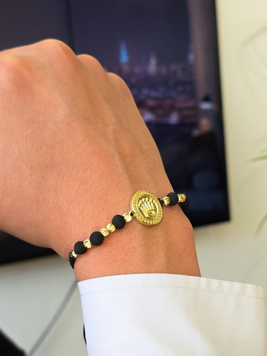Brazalete Adulto Herraje Roles Bor Punto Oro Laminado 18k