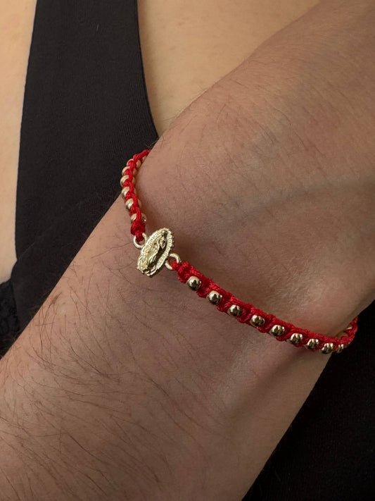 Brazalete Ajustable Herraje Virgen Oro Laminado 18k
