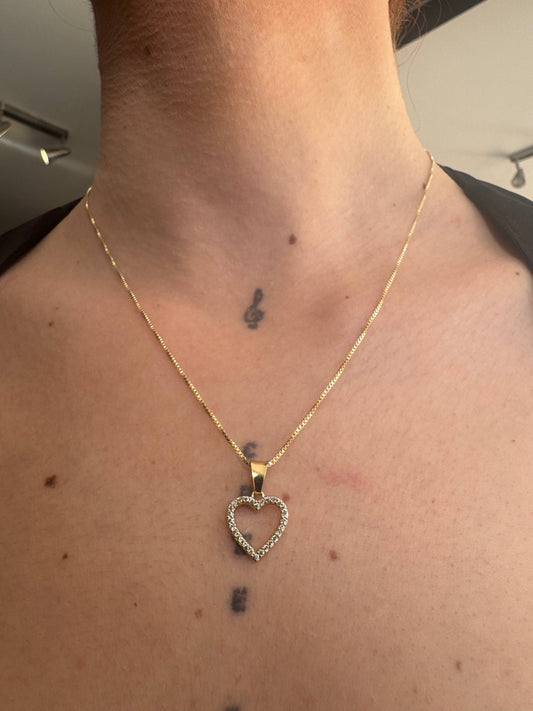 Colgante Amour Circonias Oro Laminado 18k
