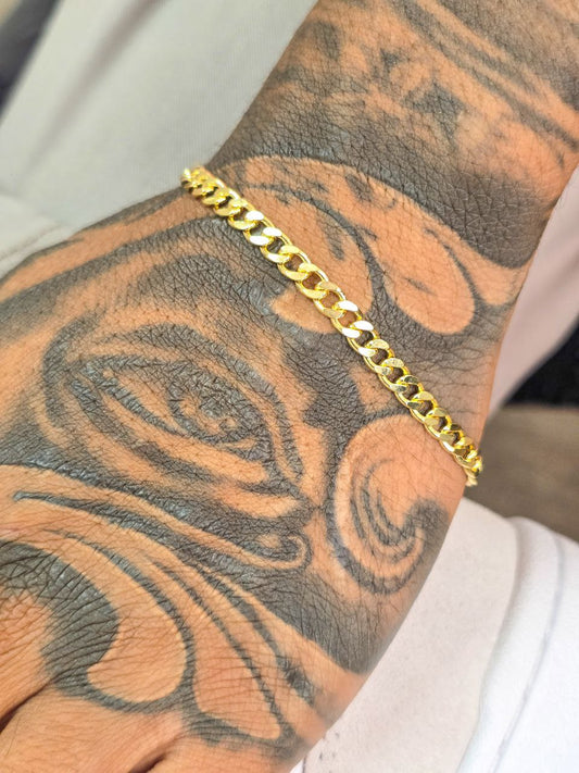 Pulsera Gourmet Gruesa Oro Laminado 18k