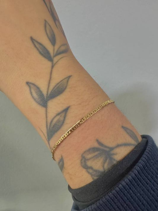 Pulsera Escalera Oro Laminado 18k