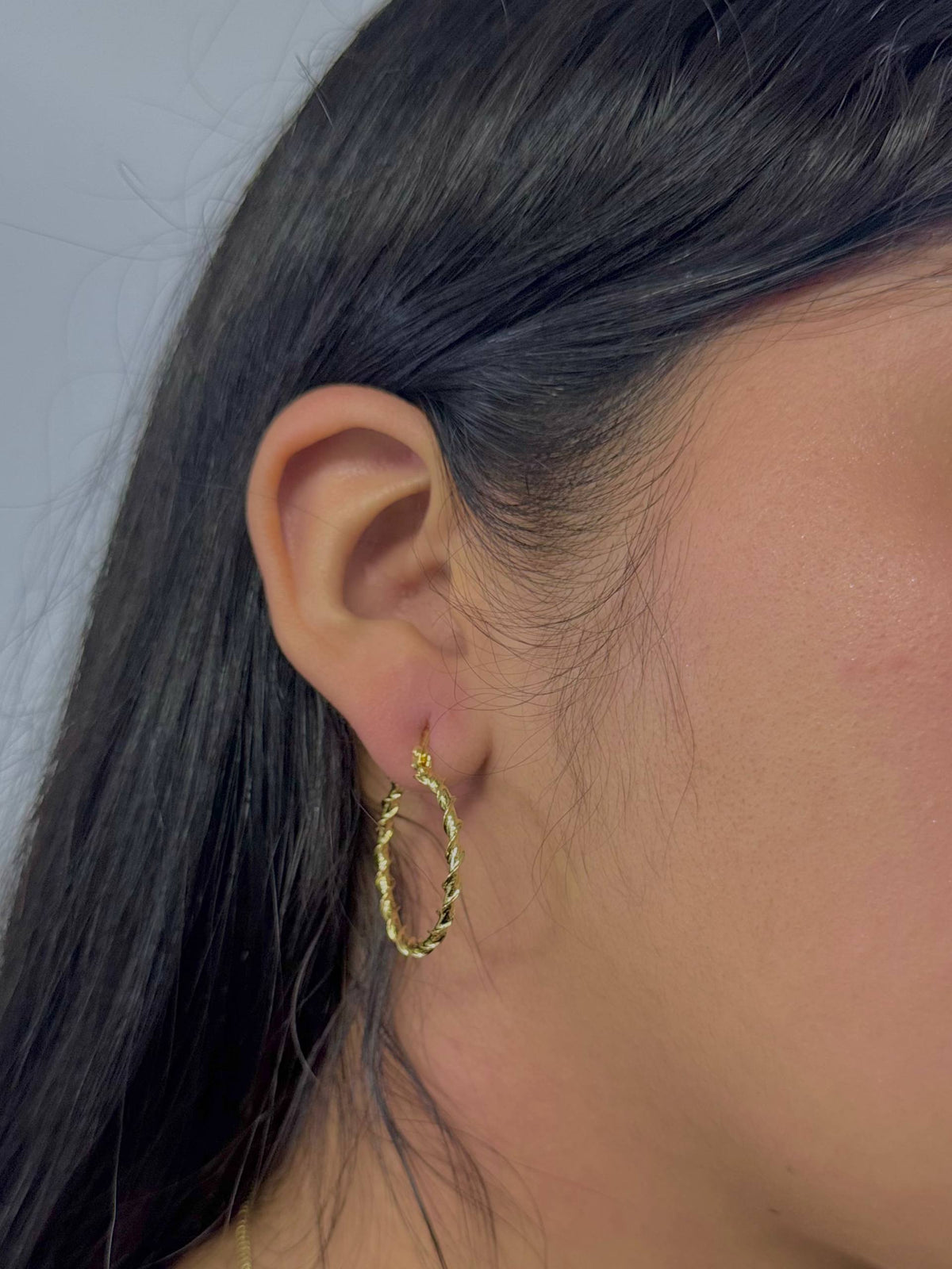 Aros Candonga Torneada 2.9cm Oro Laminado 18k