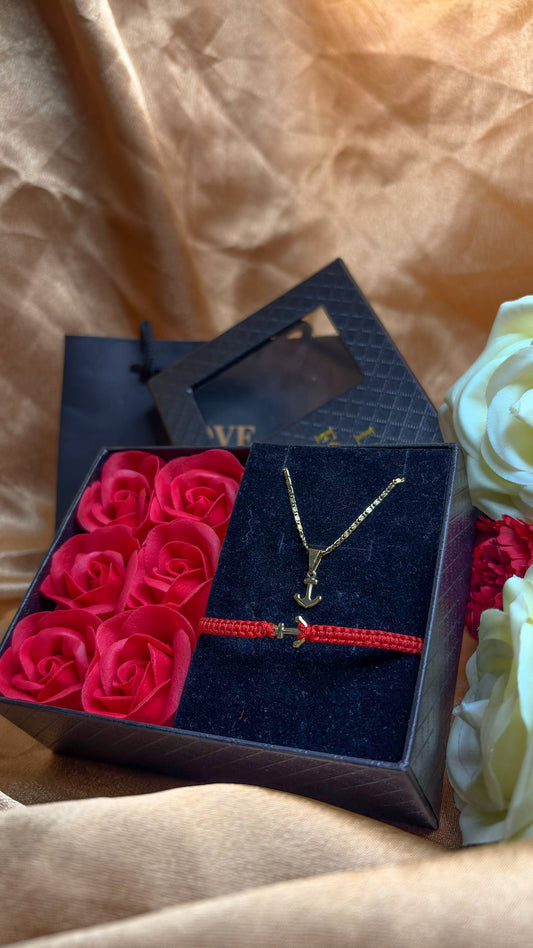 Especial Día de la Madre Set Ancla Oro Laminado 18k