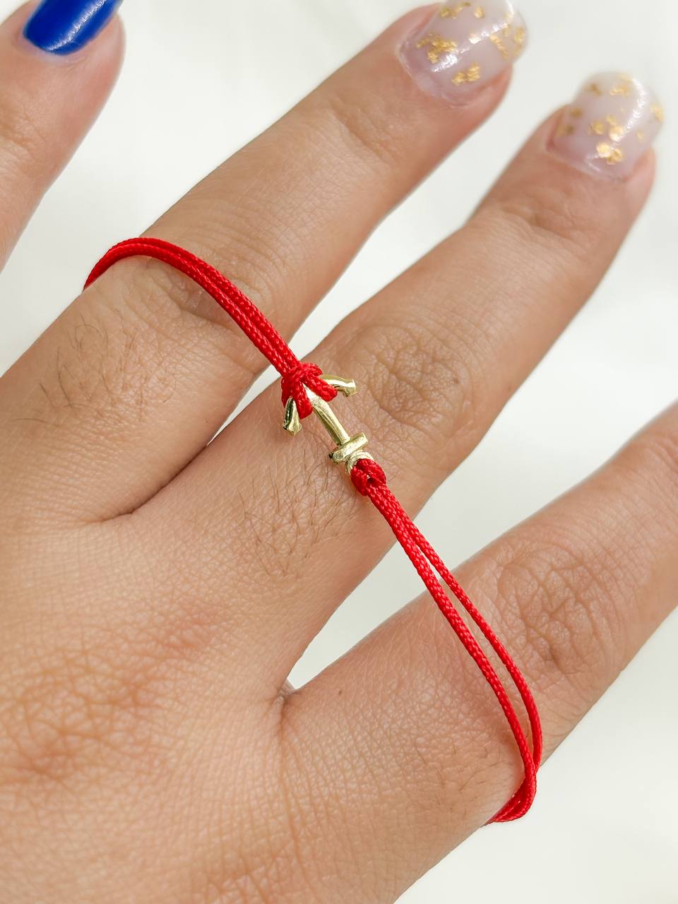 Brazalete de Ancla en Hilo Oro laminado 18k