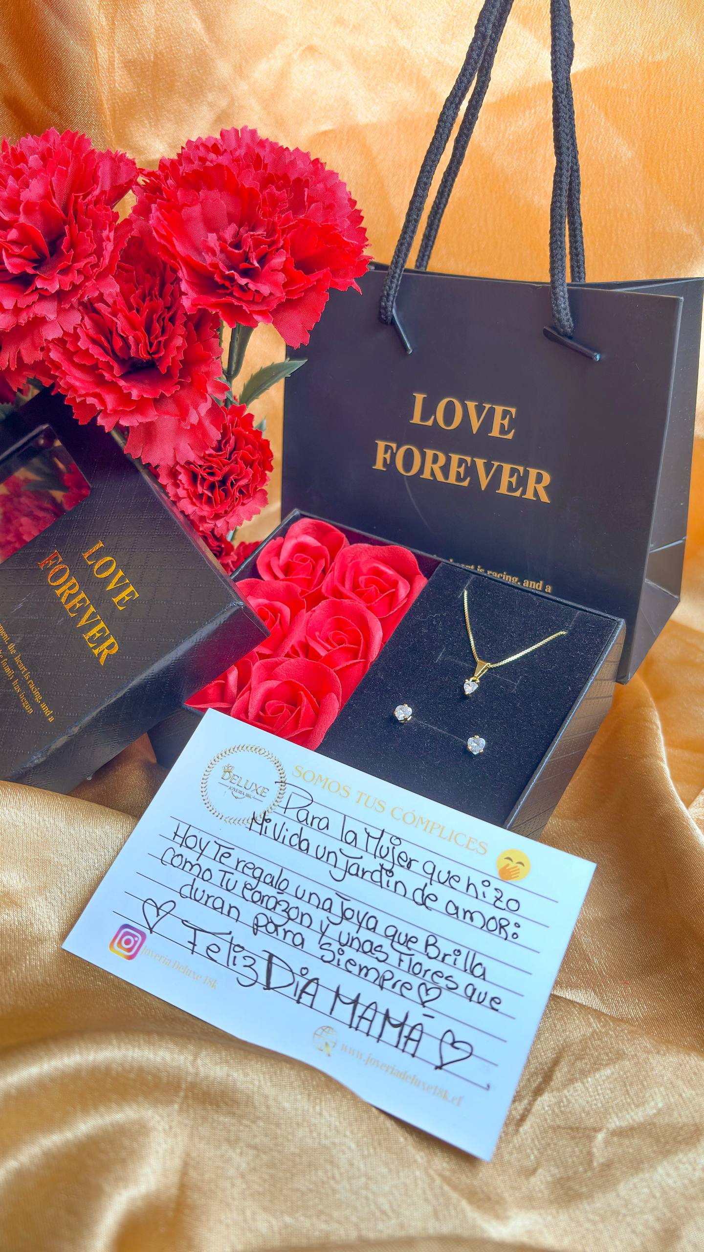 Especial Día de la Madre Set Corazón Oro Laminado 18k