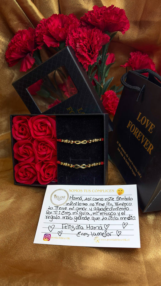 Especial Día de la Madre Brazaletes Infinitos Circonias Oro Laminado 18k