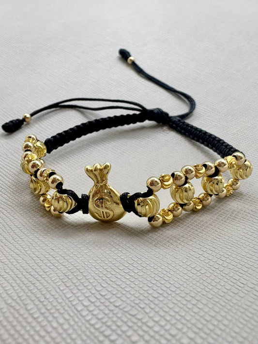 Brazalete Ajustable Abundancia Oro Laminado 18k