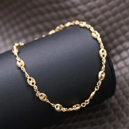 Pulsera Tejido Gucci Oro Laminado 18k