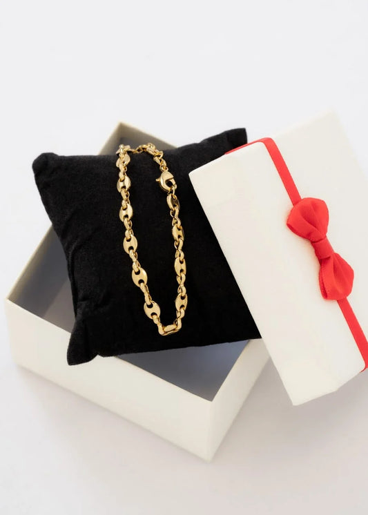 Pulsera Tejido Gucci Oro Laminado 18k