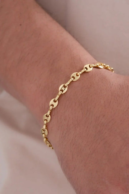 Pulsera Tejido Gucci Oro Laminado 18k