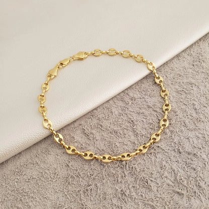 Pulsera Tejido Gucci Oro Laminado 18k