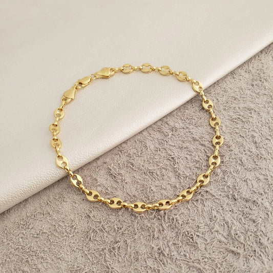 Pulsera Tejido Gucci Oro Laminado 18k