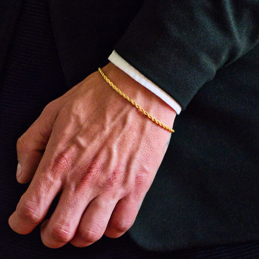 Pulsera Tejido Tourbillon Oro Laminado 18k