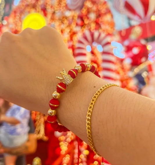 Oferta Brazalete Parejas Corona Oro Laminado 18k
