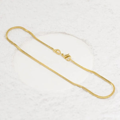 Tobillera Piel De Serpiente Oro Laminado 18k