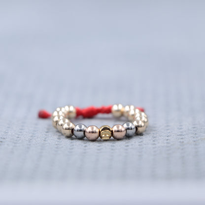 Anillo Tres Oros Balín Oro Laminado 18k