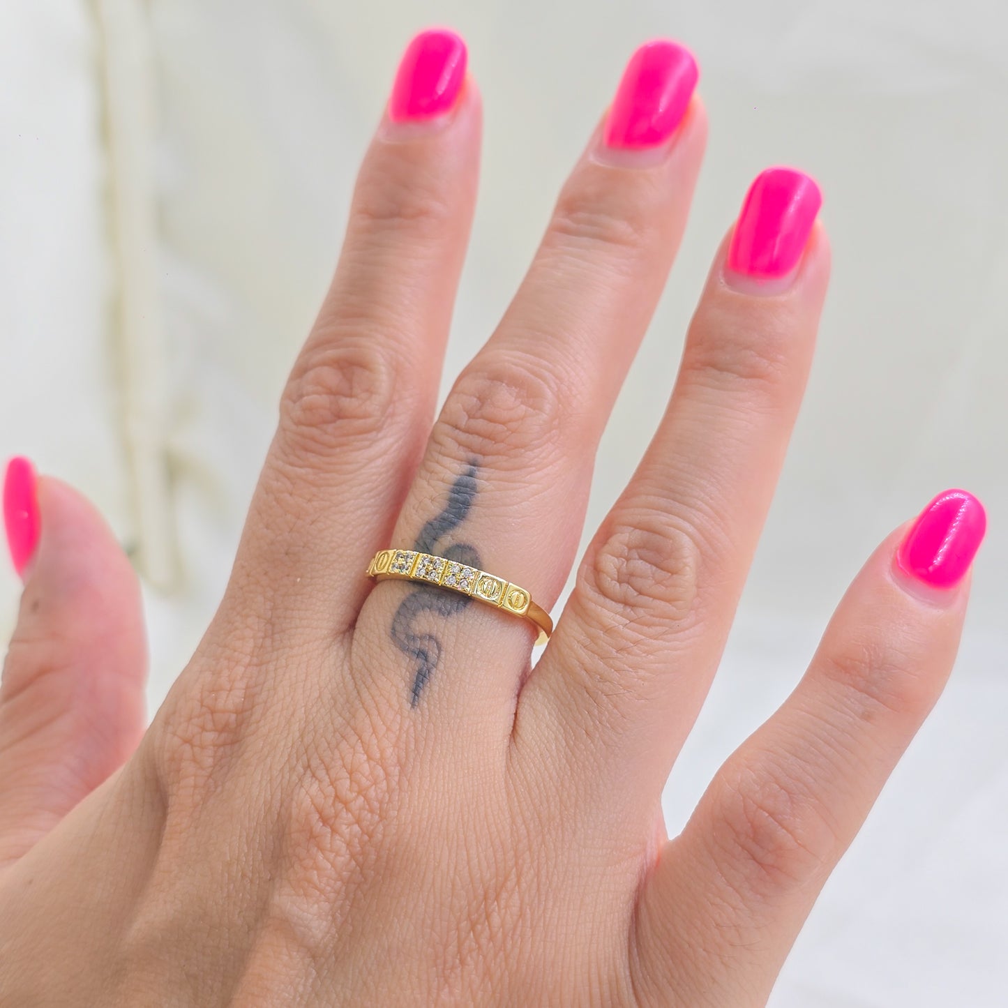 Anillo Ct Kingdom Ajustable Oro Laminado 18k