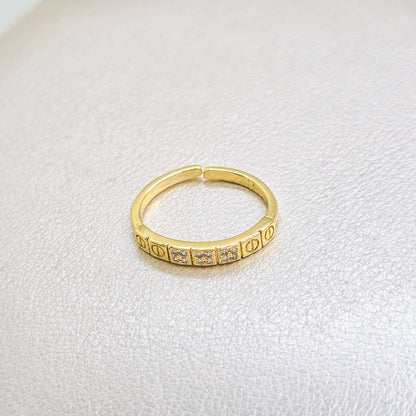 Anillo Ct Kingdom Ajustable Oro Laminado 18k