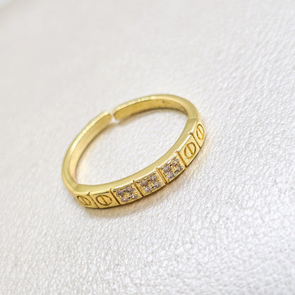 Anillo Ct Kingdom Ajustable Oro Laminado 18k