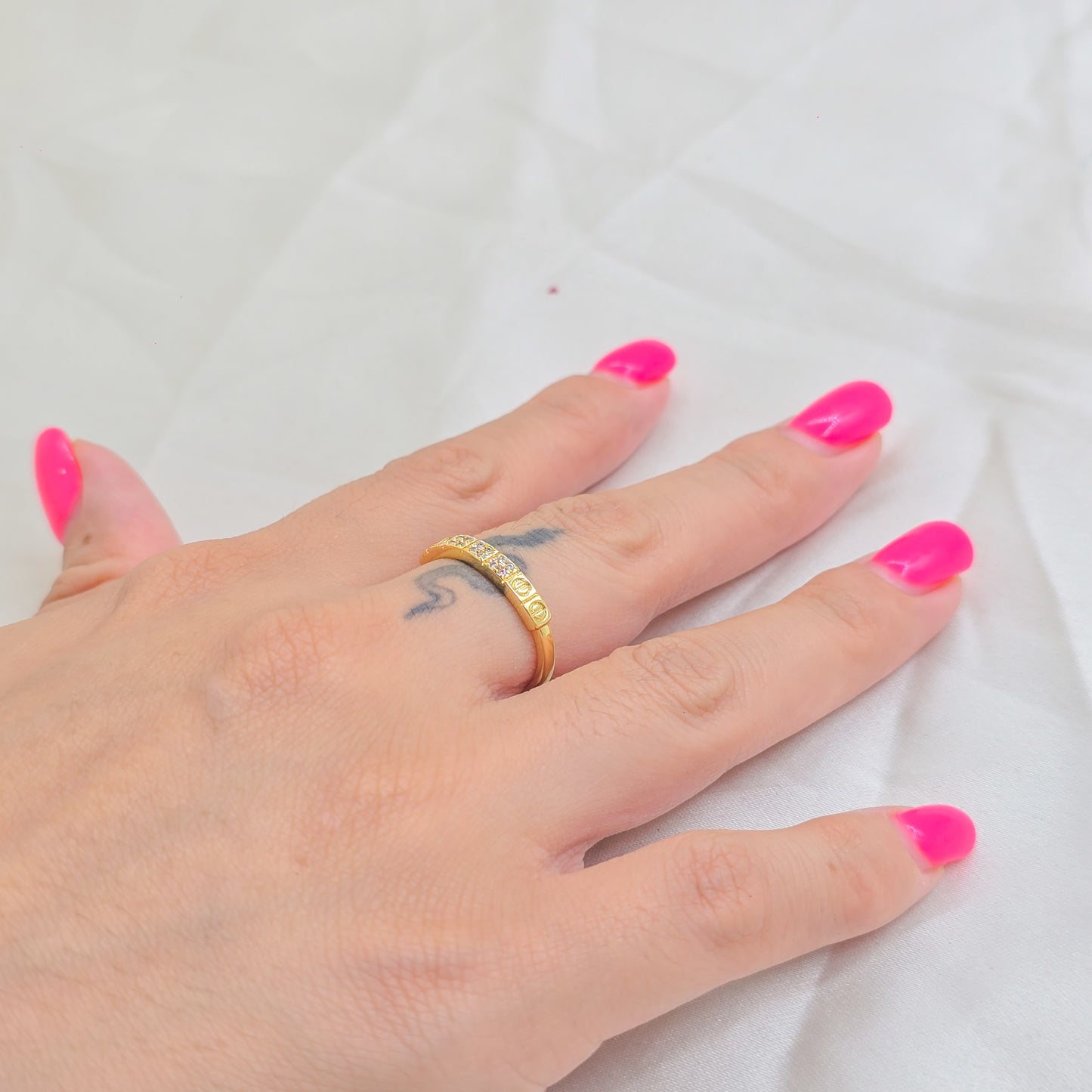 Anillo Ct Kingdom Ajustable Oro Laminado 18k