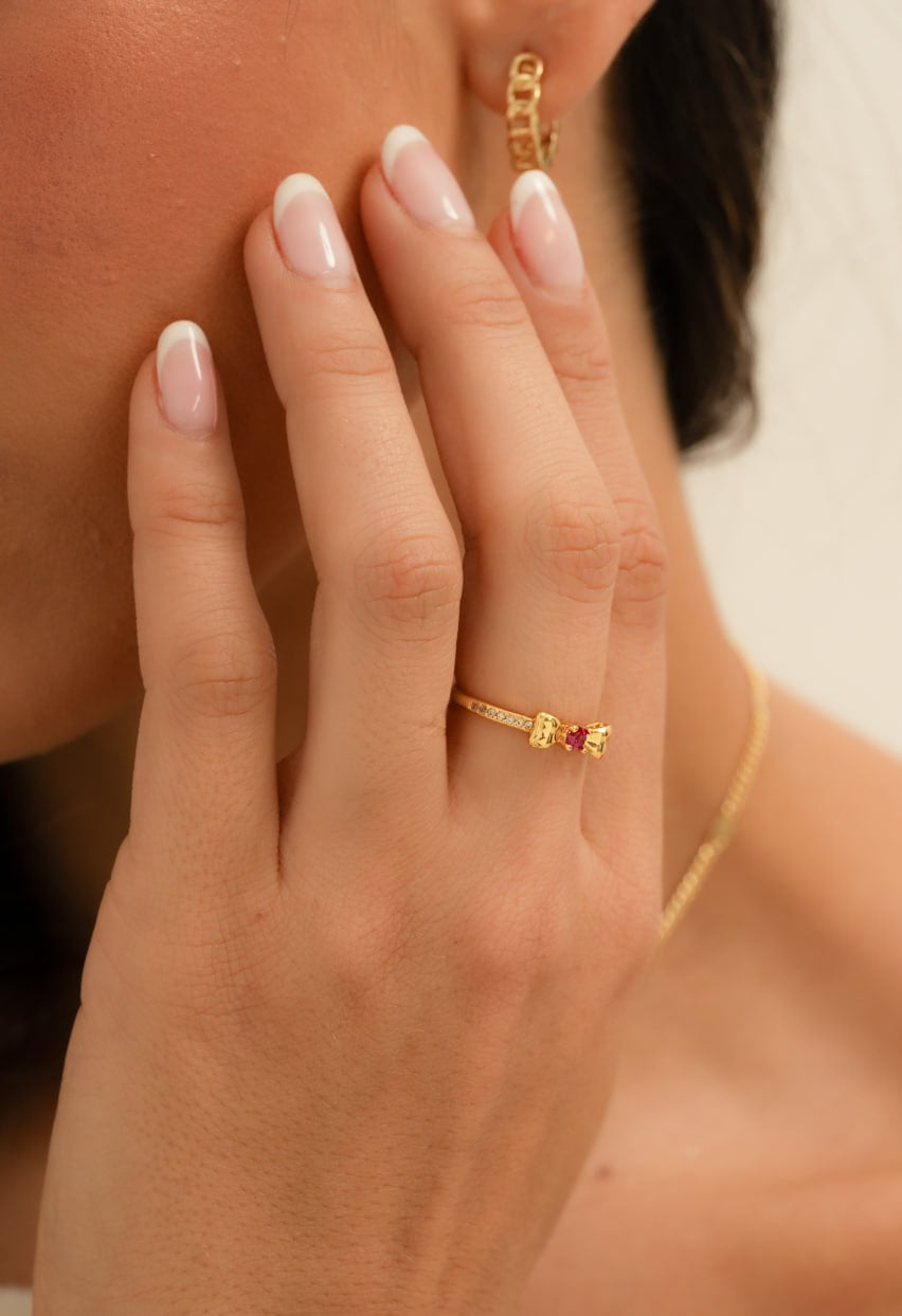 Anillo Scarlet Enchanted Oro Laminado 18k