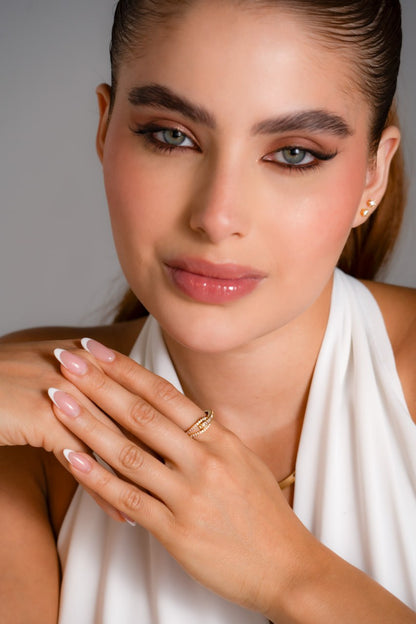 Anillo Sovering Ajustable Oro Laminado 18k